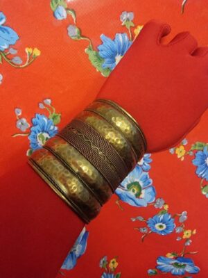 Brass Vintage Wide Cuff Bangle