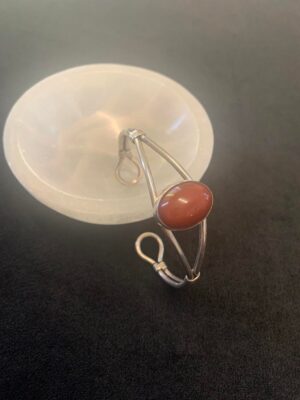 Carnelian Sterling Silver Cuff Bangle