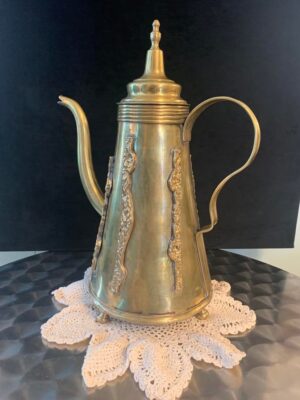 Decorative Brass Antique Jug with Lid