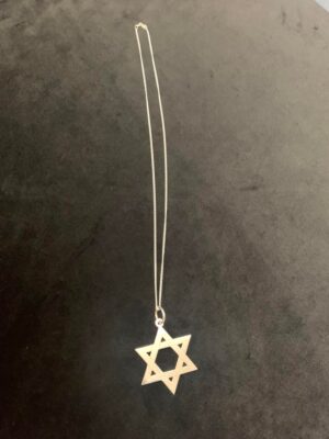 Jewish Star of David Sterling Silver Pendant and Chain