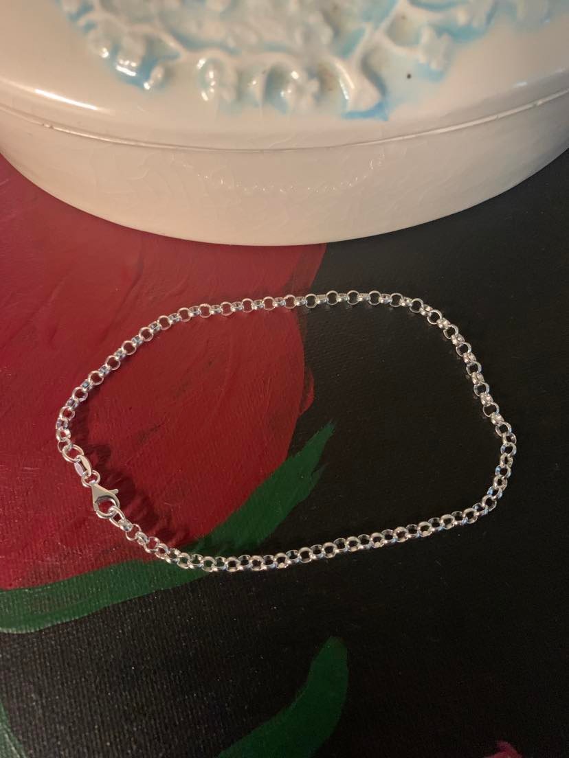 Sterling Silver belcher anklet