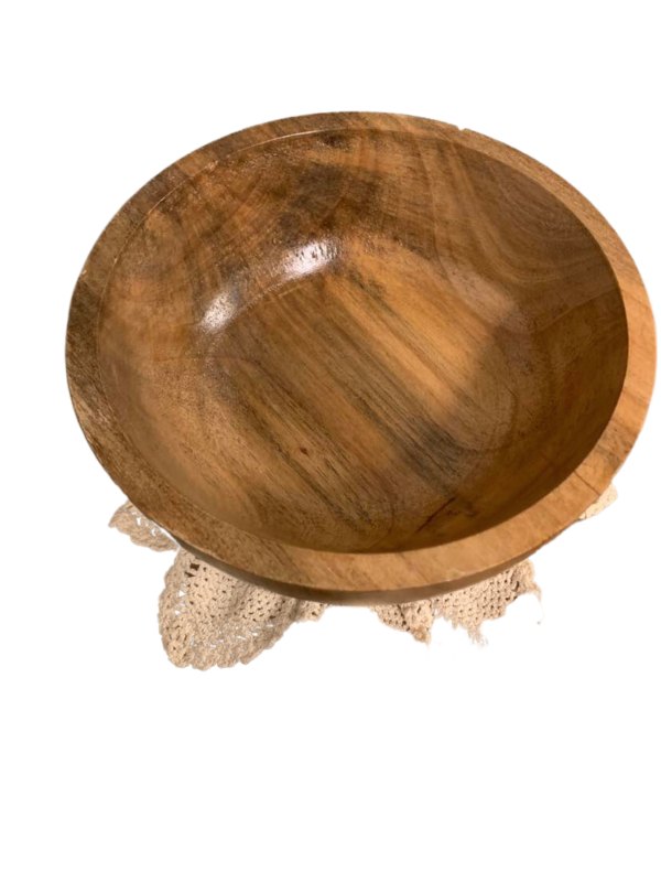 Avocado wood Handcrafted bowl with lid