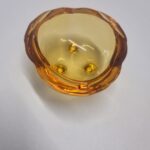 Amber Murano Vintage Glass Sweet Bowl