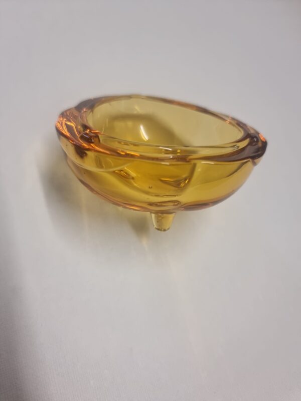 Amber Murano Vintage Glass Sweet Bowl