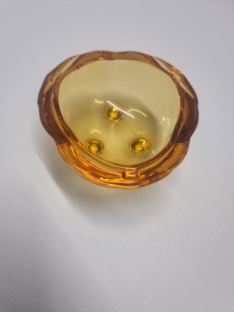 Amber Murano Vintage Glass Sweet Bowl
