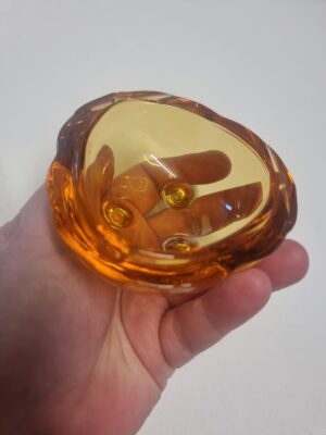 Amber Murano Vintage Glass Sweet Bowl