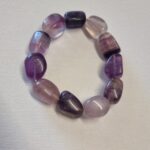 Amethyst and Fluorite Nugget Bead Bracelet
