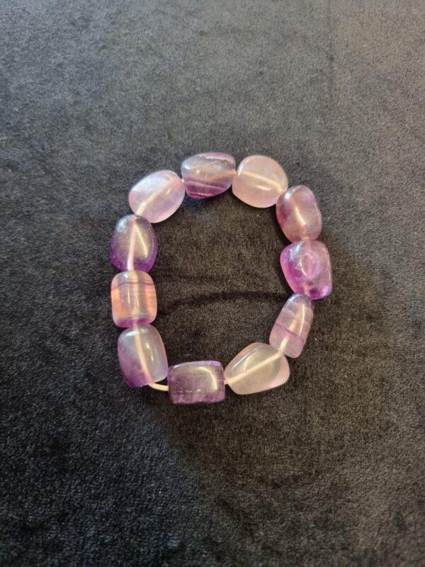 Amethyst and Fluorite Nugget Bead Bracelet