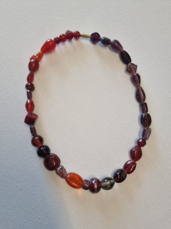 Flame Blown Vintage Glass Beads Necklace