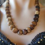 Tiger Eye Disc Gem Beaded Vintage Necklace (Copy)