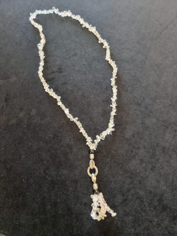 Crystal quartz beaded necklace