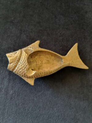 Antique Brass Fish Ash Tray