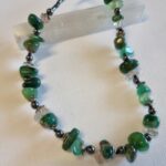 Aventurine Quartz Hematite Crystal Bead Necklace