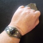 Black Onyx Sterling Silver Cuff Bangle