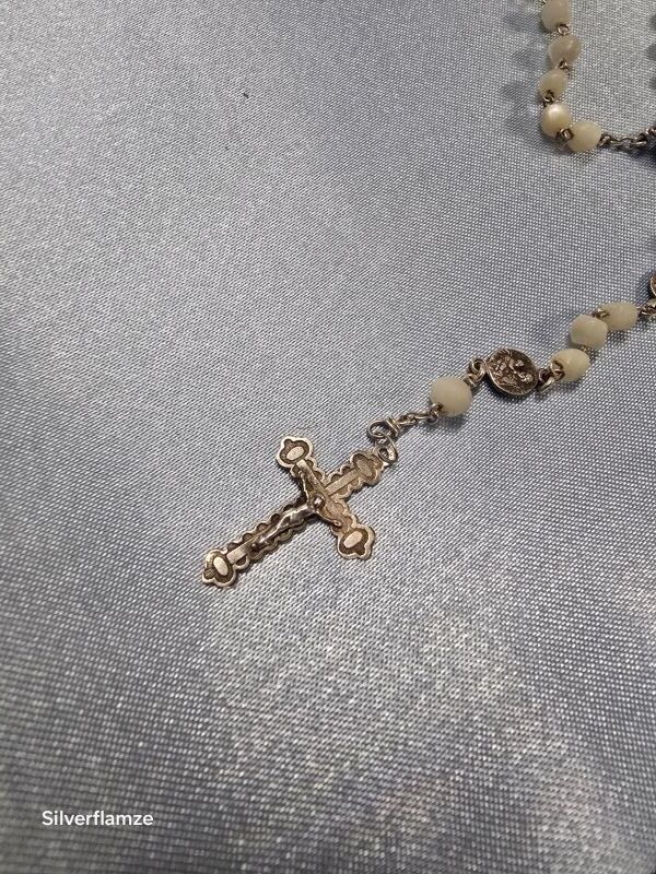 Childs Catholic Rosary Sterling Silver Beads