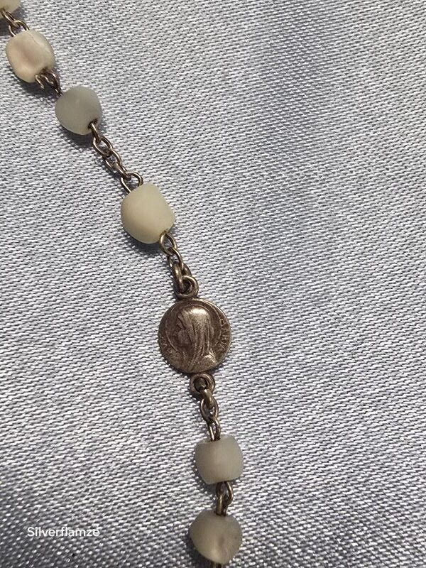 Childs Catholic Rosary Sterling Silver Beads