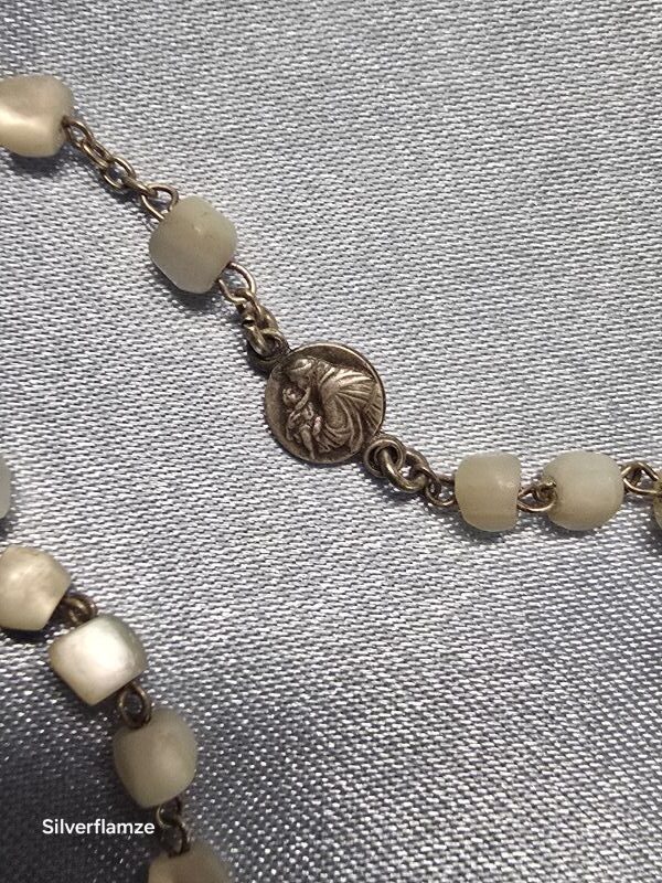 Childs Catholic Rosary Sterling Silver Beads