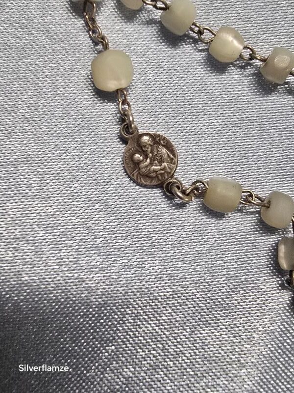 Childs Catholic Rosary Sterling Silver Beads