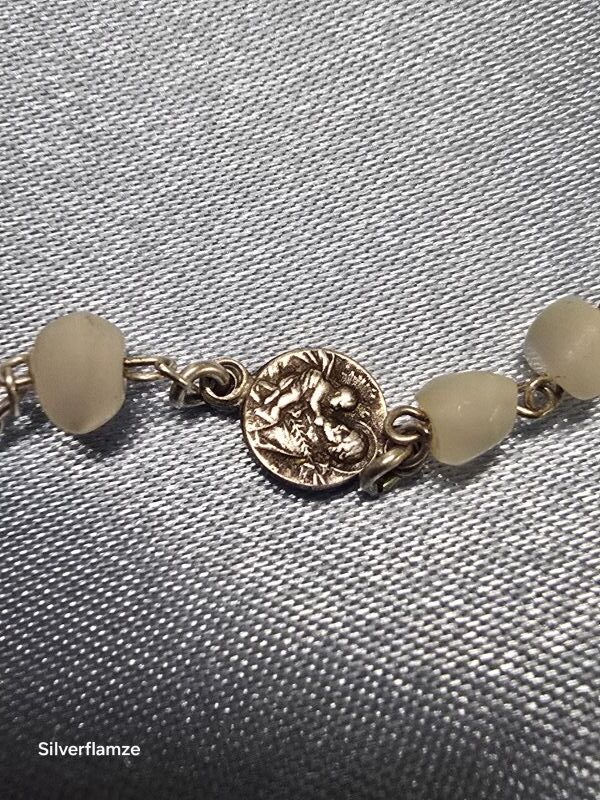 Childs Catholic Rosary Sterling Silver Beads