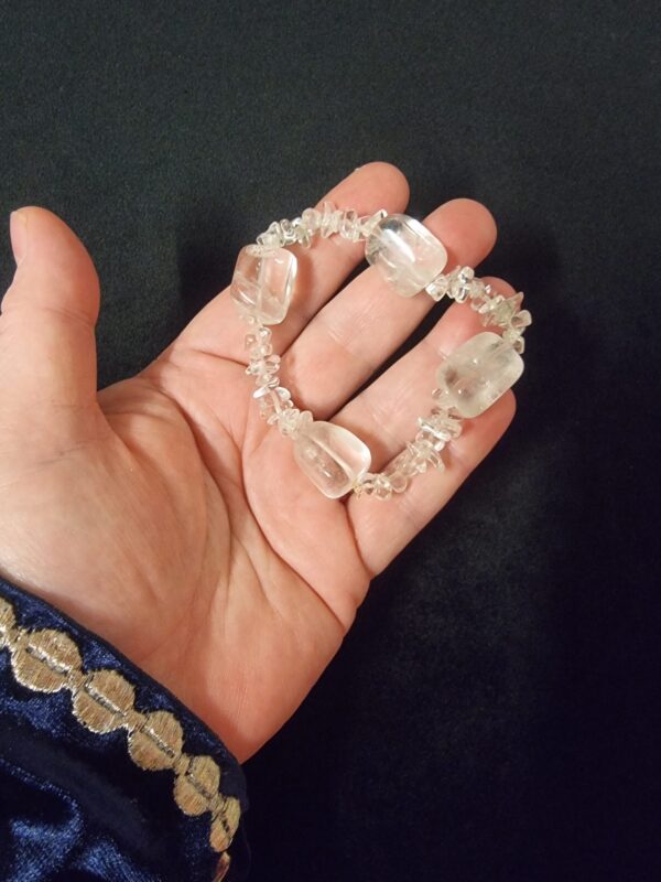 Clear Quartz Bead Stretch Bracelet