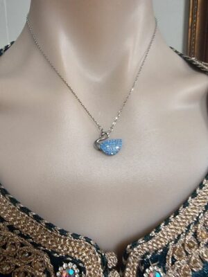 Swan Turquoise Sterling Silver Necklace