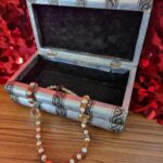 Vintage Embossed White Metal Jewellery Box