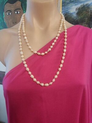 Freshwater Pearl Long Vintage Necklace