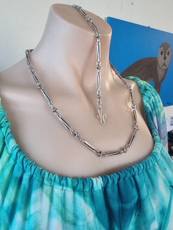 Antique Reproduction Sterling Silver Twist Necklace and Bracelet