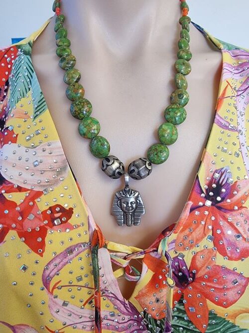 Sea Sediment and King Tut Necklace