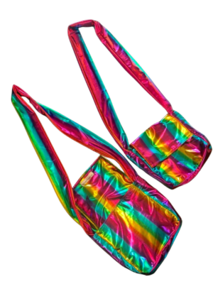 Designer Rainbow Crossbody Stretch Bag