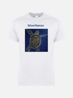 Sea Turtle Printed Darumbal White Tshirt