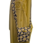 Blue & Yellow Daisy Cotton Designer Crossbody Bag