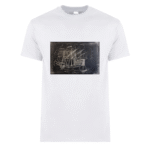 Silver Sailing Ship White T’shirt
