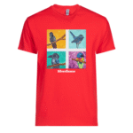 Australian Birds Red Cotton Tshirt
