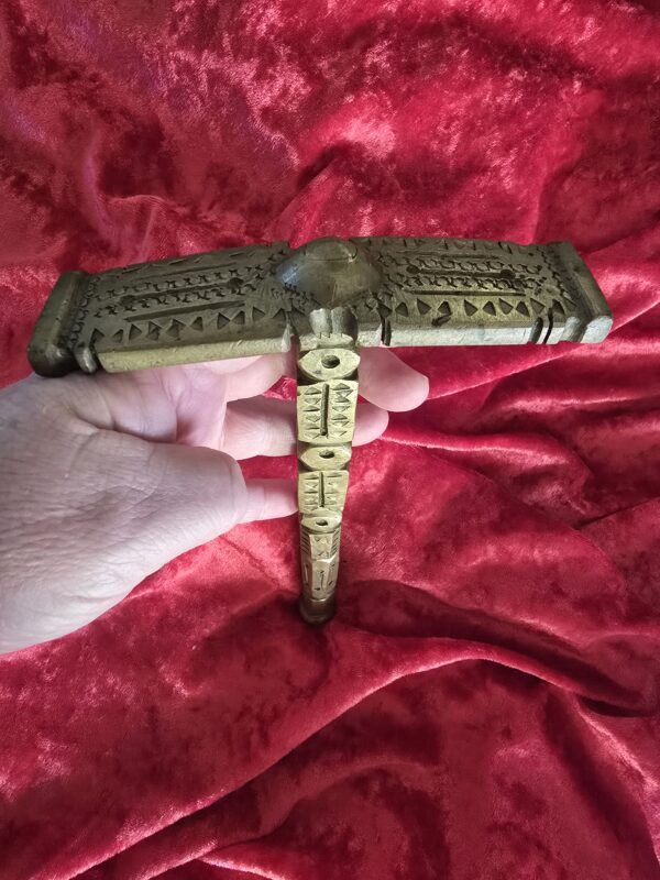 Antique Brass Engraved Sugar Hammer - Image 2