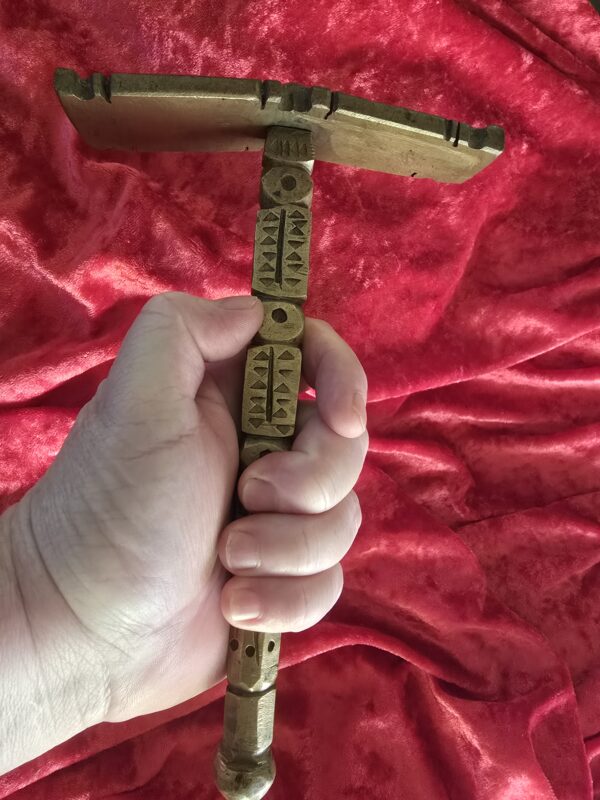 Antique Brass Engraved Sugar Hammer