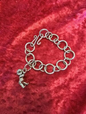 Sterling Silver Chain Baby Charm Bracelet