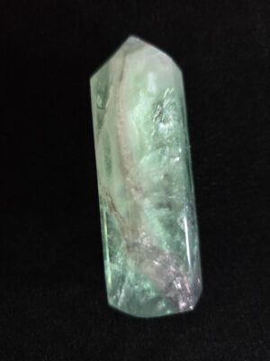 Green Purple Fluorite Crystal Quartz Tower