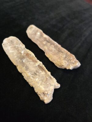 Pair of Natural Unpolished Crystal Quartz Points