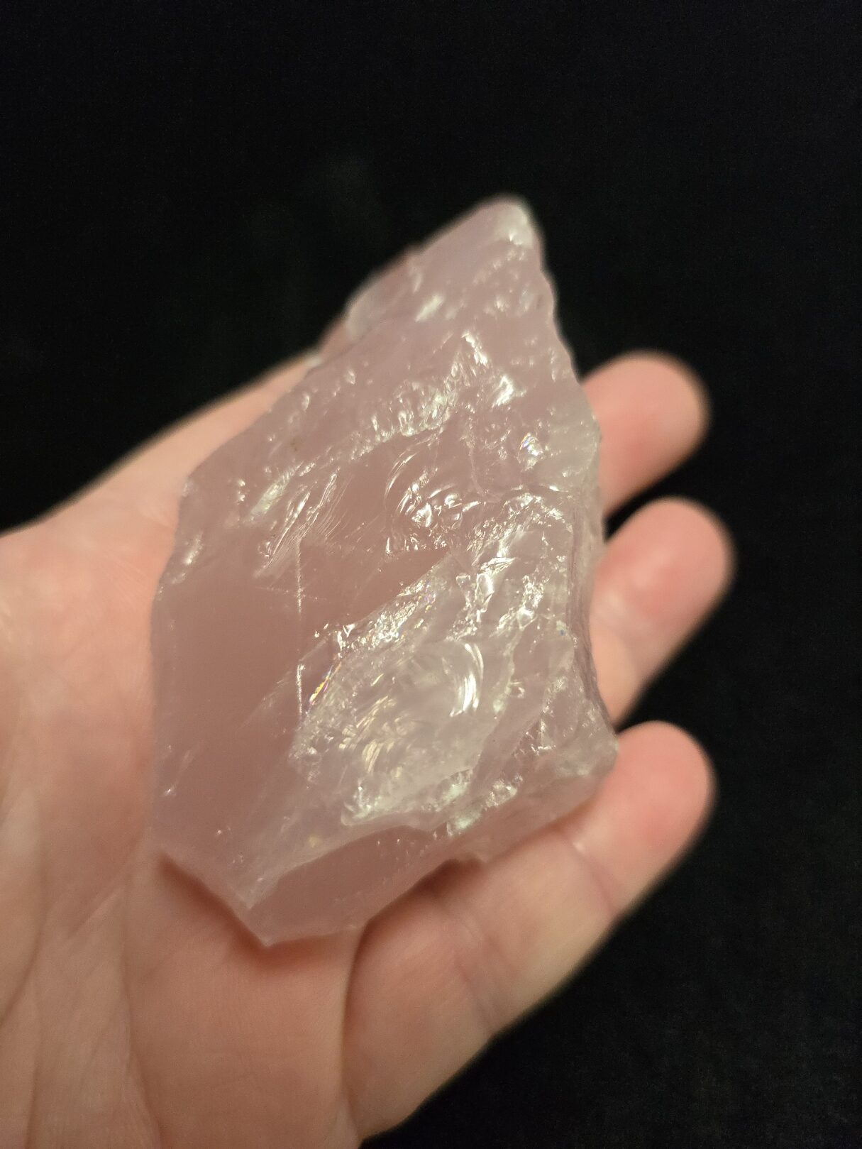 Pink Rose Quartz Freeform Crystal Stone
