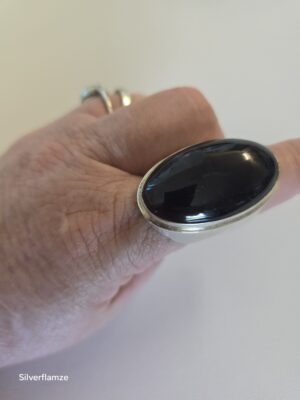 Amethyst Sterling Silver Cabochon Ring