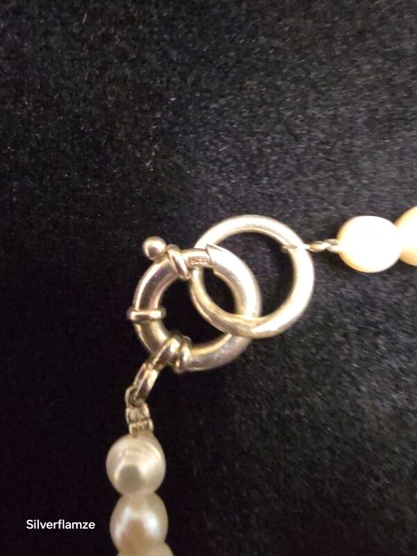 Freshwater Pearl Sterling Silver Infinity Necklace