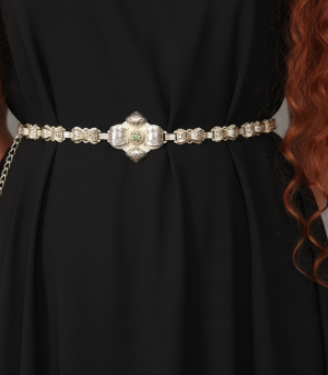 Antique Spanish Silver White Metal Fashionable Belt