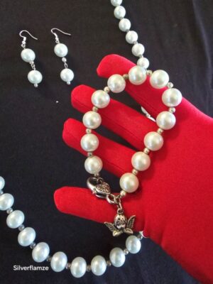 Faux Pearl Handmade Necklace Set