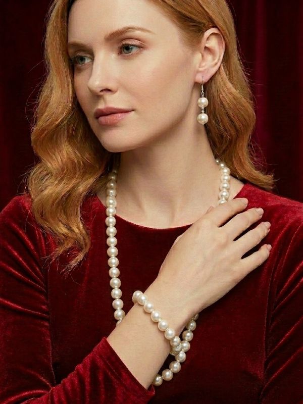Faux Pearl Handmade Necklace Set