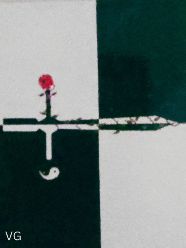 Rose sword print poster by Vaughan Golding