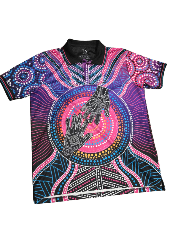 Gwiyaala Art pink Unisex polo x large