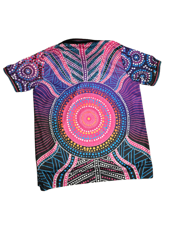 Gwiyaala Art Pink Unisex Polo X Large - Image 6
